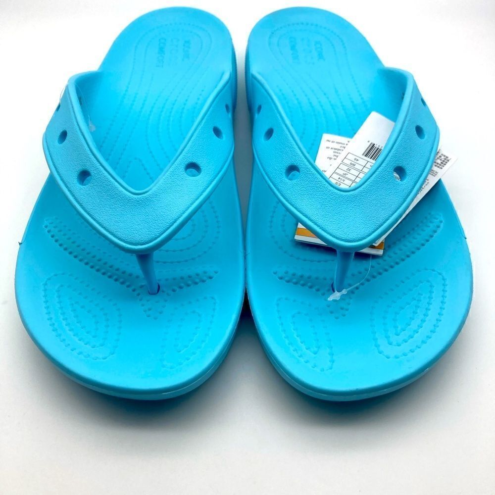 Nwt Crocs Classic UnisexAdult Blue Sandals Size 14320mm